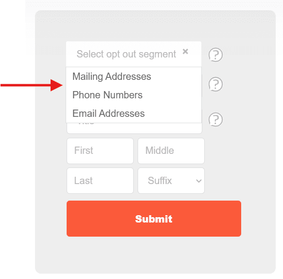 opting out of acxiom - select opt out types
