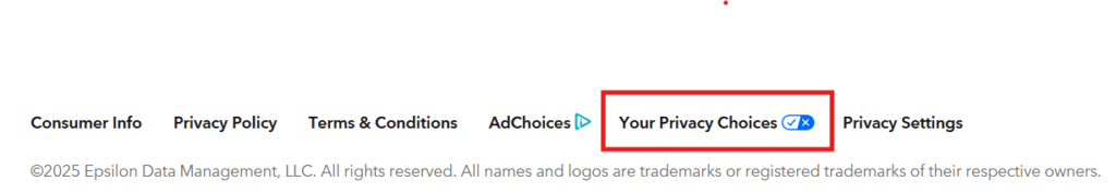 opting out of epsilon - selecting privacy choices