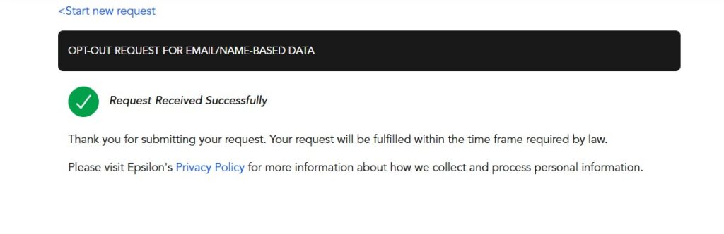 how to opt-out of epsilon - successful submission