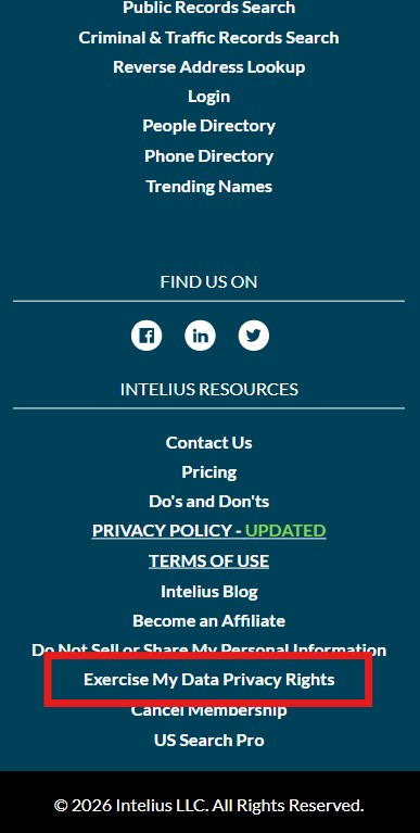 how to opt out of intelius - exercise your data privacy rights