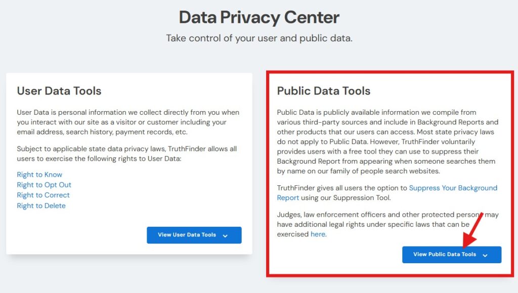 how to opt-out of truthfinder - data privacy center