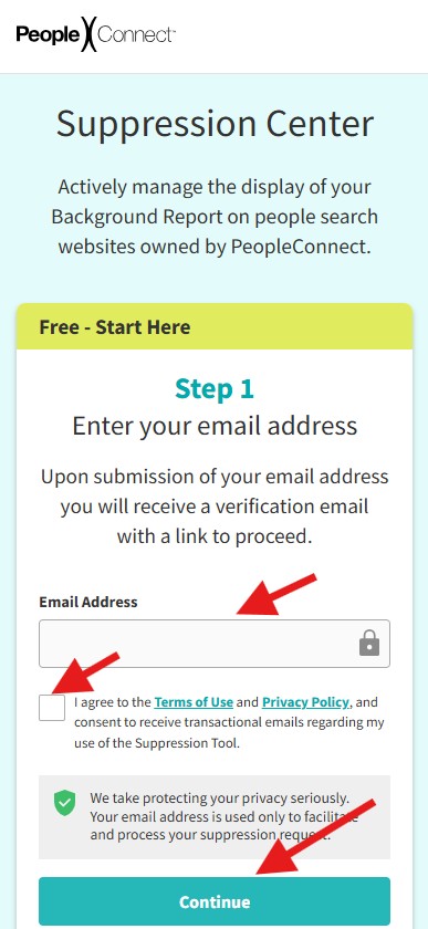 how to opt-out of truthfinder - suppression center