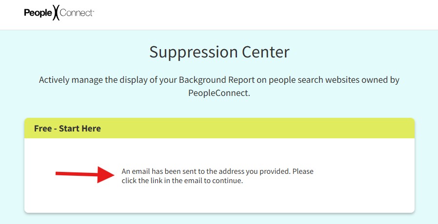 how to opt-out of truthfinder - email sent