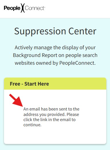 how to opt-out of truthfinder - email sent